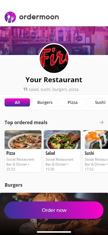 Ordermoon app screenshot