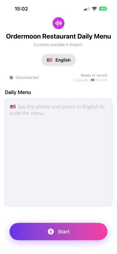 Ordermoon app screenshot